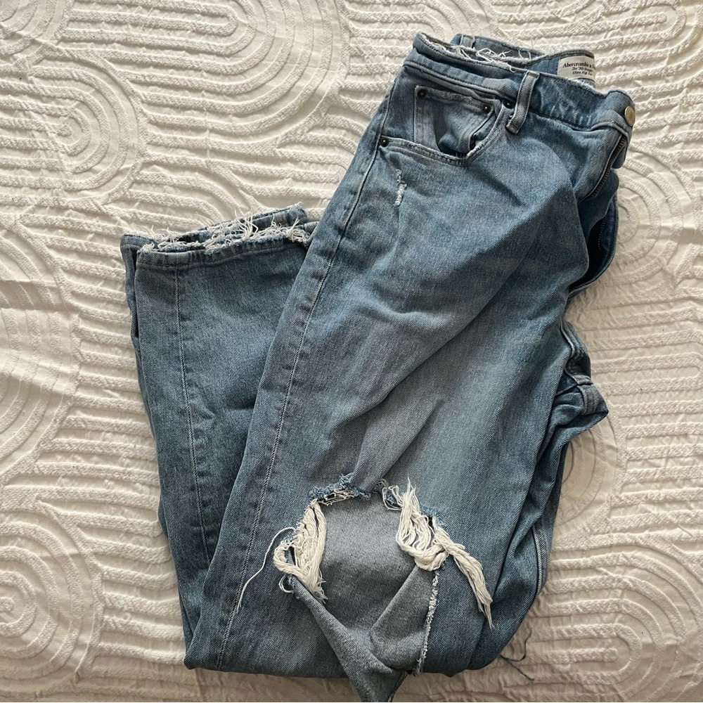 Abercrombie and fitch the 90s straight ultra high rise curve love jeans